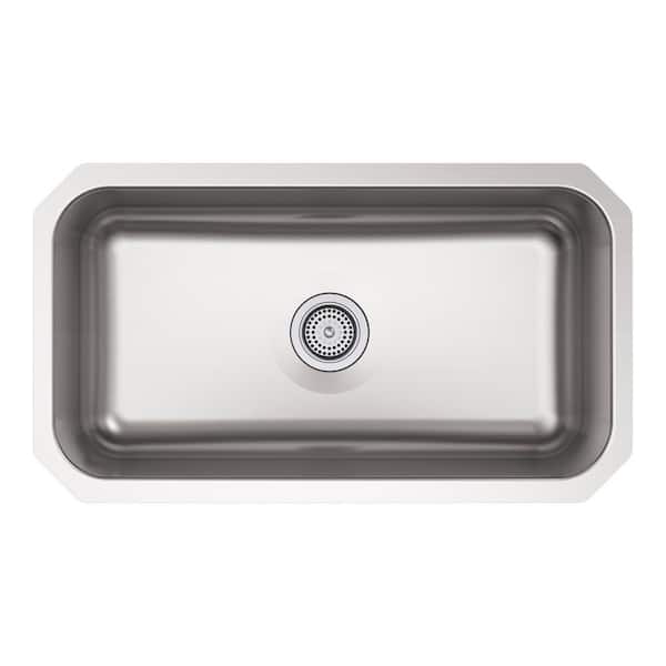 Ballad 32 in. Undermount Single Bowl 18 Gauge Stainless Steel Kitchen Sink Only