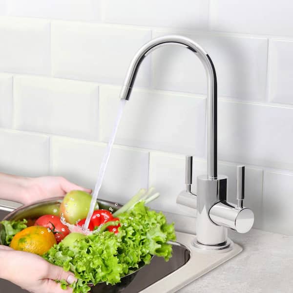 Westbrook 2-Handle Instant Hot and Cold Reverse Osmosis Drinking Water Dispenser Faucet in Brushed Nickel