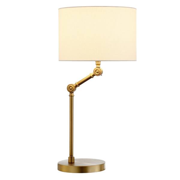 Lucas 24 in. Brushed Brass Adjustable Table Lamp