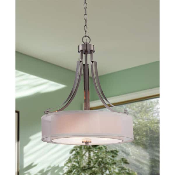 Parsons Studio 3-Light Brushed Nickel Pendant