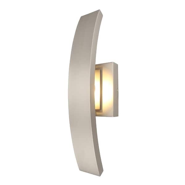 Marian 14 in. 1 Light Brushed Nickel Weather Resistant Integrated LED Flush Mount Ceiling Light 1 Pack