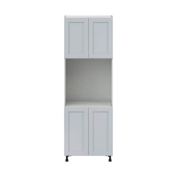 Cumberland Light Gray Shaker Assembled Pantry Single Oven Kitchen Cabinet (30 in. W x 89.5 in. H x 24 in. D)
