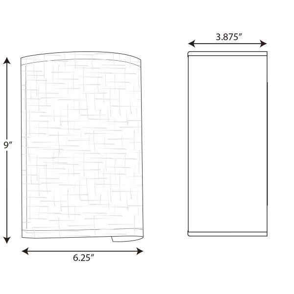 Inspire Collection 9-Watt White Linen Integrated LED Hallway Wall Sconce