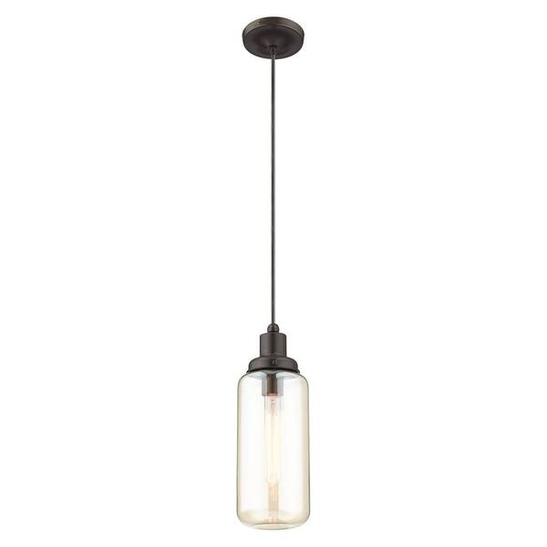Art Glass Mini Pendants 1 Light English Bronze Mini Pendant