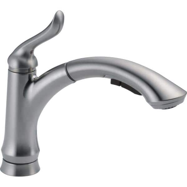 Linden Single-Handle Pull-Out Sprayer Kitchen Faucet with Multi-Flow in Arctic Stainless