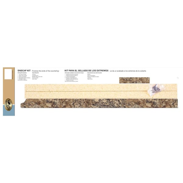 Wilsonart 8 ft. Left Miter Laminate Countertop Kit Included in Winter Carnival Granite with Full Wrap Ogee Edge