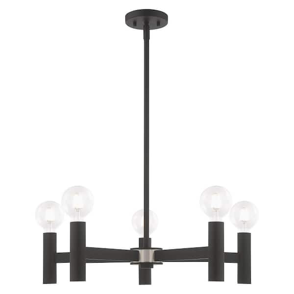 Copenhagen 5 Light Black Chandelier