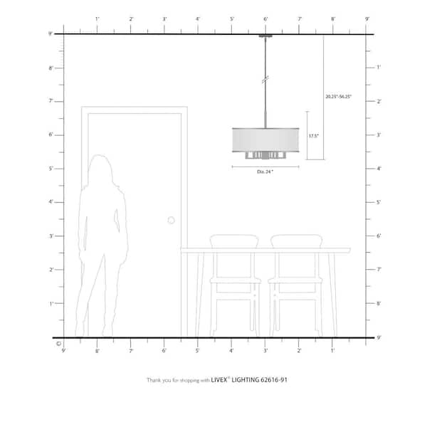 Park Ridge 7 Light Brushed Nickel Chandelier