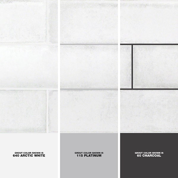 Moze White 3 in. x 12 in. 9 mm Ceramic Wall Tile (22-Piece) (5.38 sq. ft./ Box)