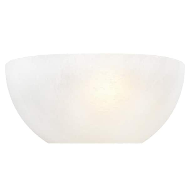 White Alabaster Sleek and Unique Wall Sconce