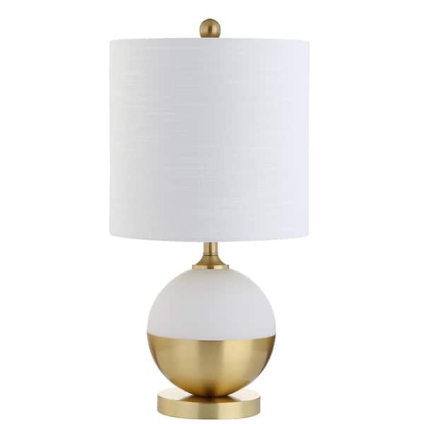 Carr 23.5 in. H White/Brass Ceramic/Metal Table Lamp