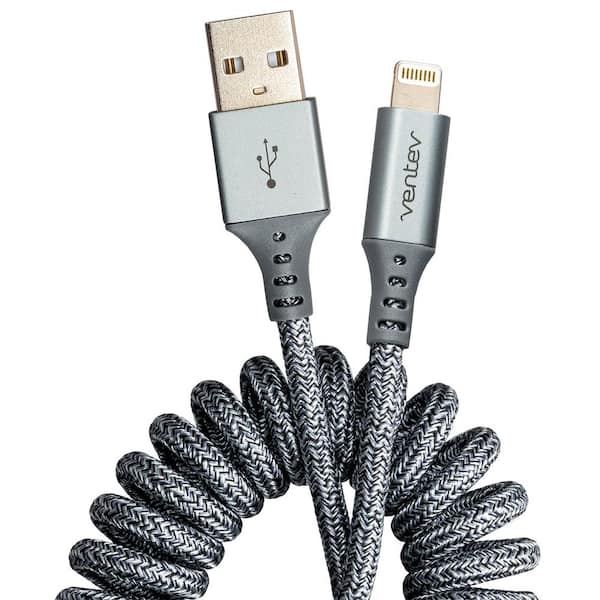 Chargesync 14 in. Lightning Helix Cable in Grey