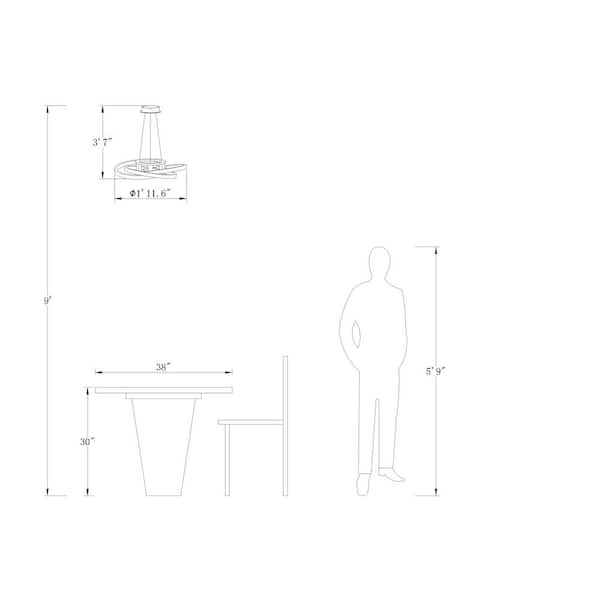 Carson 3 - Light Silver Statement Square/Rectangle Integrated LED Chandelier