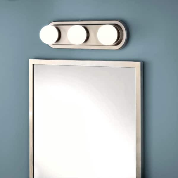 Midford 3-Light Brush Nickel LED Bathroom Vanity Light Bar