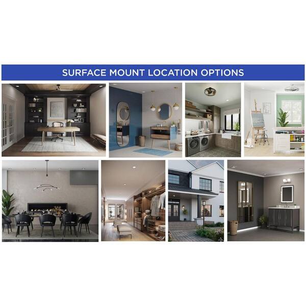 7.25 in. Flush Mount Collection 17-Watt Brushed Nickel Integrated LED Flush Mount