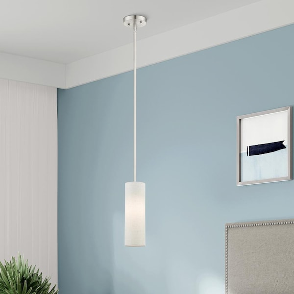 Mercury 1 Light Brushed Nickel Mini Pendant