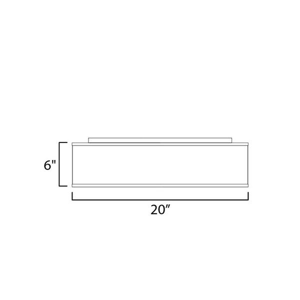 Prime 20 in. White Linen Integrated LED Flushmount Light