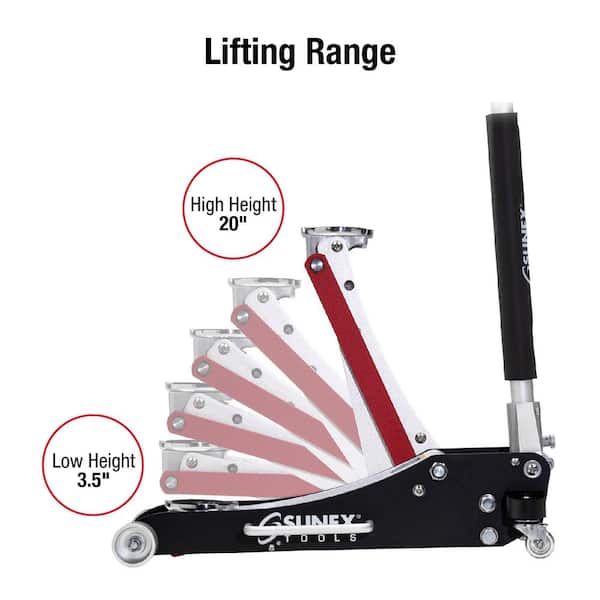 2-Ton Aluminum Service Jack with Quick Lifting System