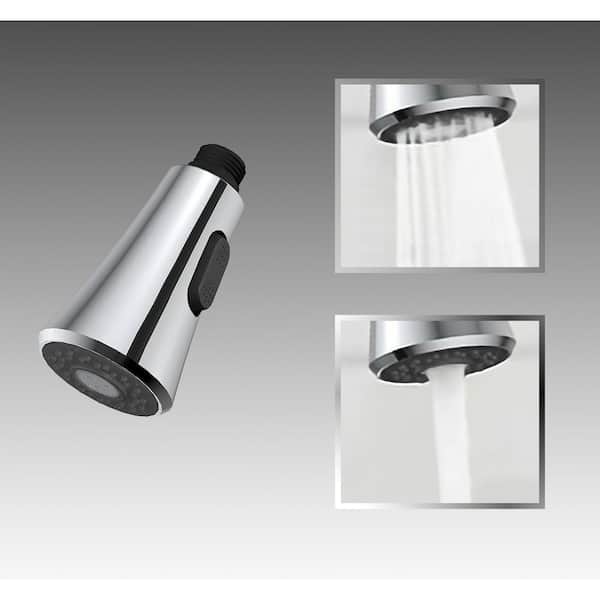 Cartway Single-Handle Pull-Down Sprayer Kitchen Faucet in Chrome