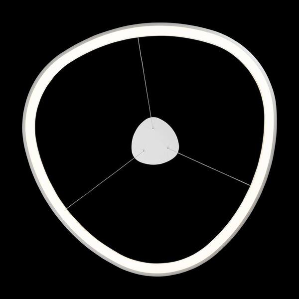 48-Watt 1-Light White Aluminum Dimmable Integrated LED Pendant Light