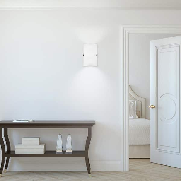 Troy 3 3 in. W x 11.8 in. H 1-Light Matte Nickel Wall Sconce with Frosted Glass Shade