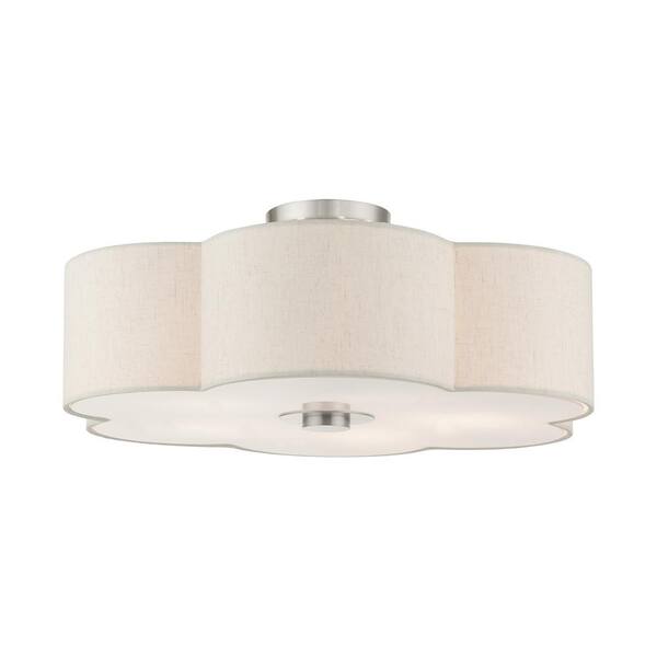 Solstice 5 Light Brushed Nickel Semi Flush Mount