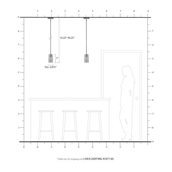 Zurich 1 Light Polished Chrome Pendant
