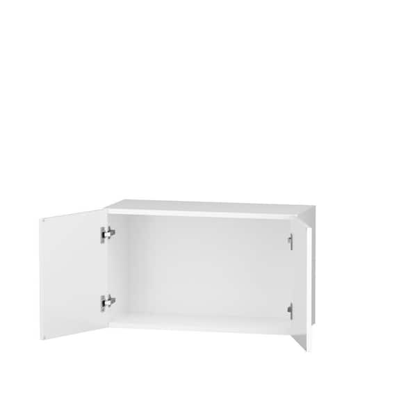 Designer Series Melvern Assembled 30x18x12 in. Wall Bridge Kitchen Cabinet in White
