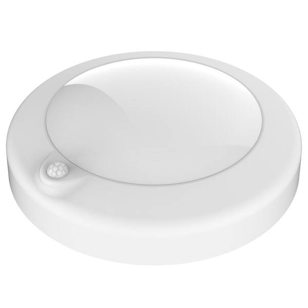 7.5 in. Battery Operated LED White 25-WH Rechargeable w/Remote Control 4000K Cool White Ceiling Fixture Light (1-Pack)