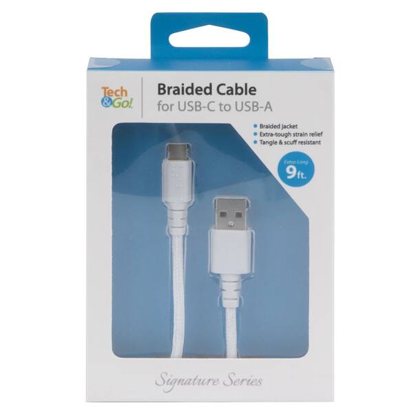 9 ft. Braided Cable for Lightning Black