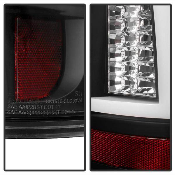 Chevy Silverado 1500/2500 99-02(Not Fit Stepside)/GMC Sierra 1500/2500/3500 99-06 Version 2 LED Tail Light-Blk