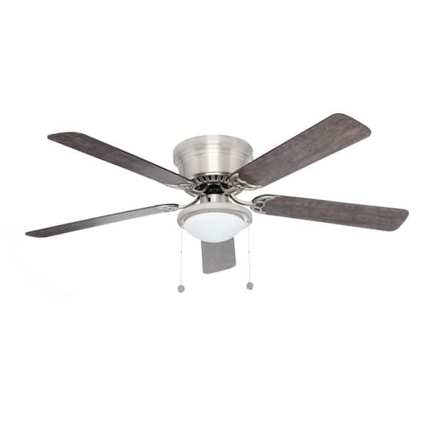 Hugger 56 in. LED Brushed Nickel Ceiling Fan