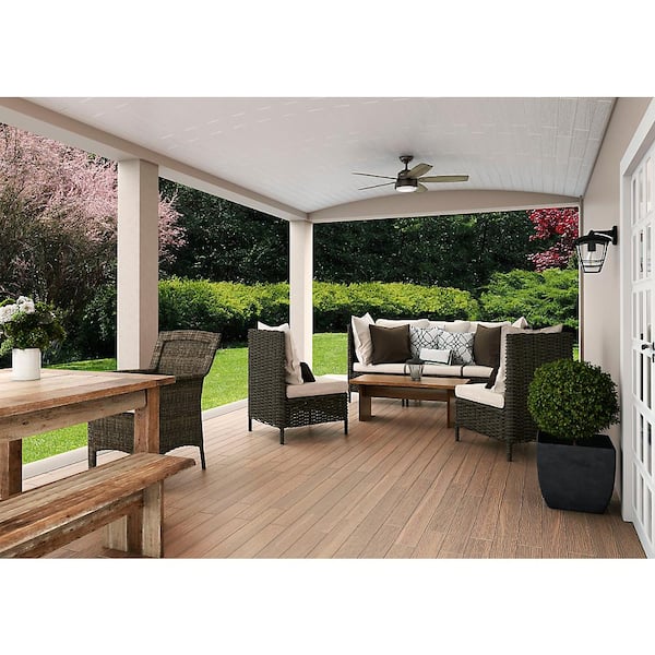 Channelside 52 in. LED Indoor/Outdoor Noble Bronze Ceiling Fan with Remote Control