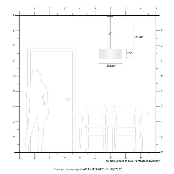 Mercury 1 Light Brushed Nickel Pendant Chandelier