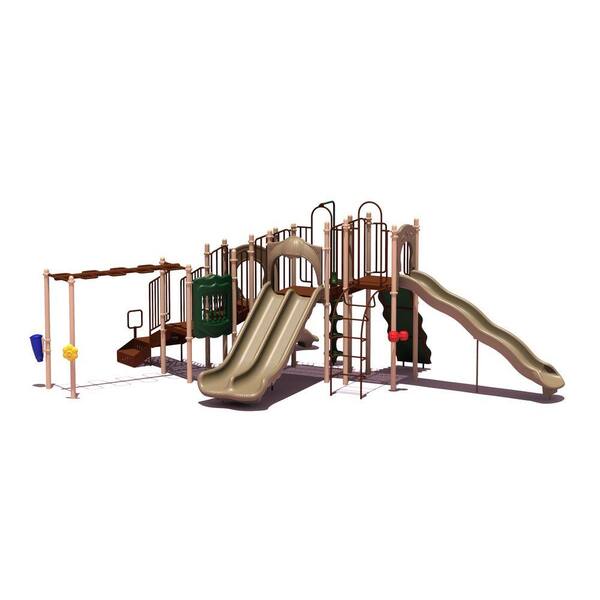 UPlay Today Slide Mountain (Natural) Commercial Playset with Ground Spike