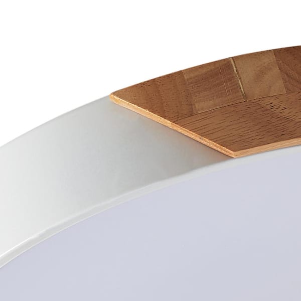 15.7 in. 1-Light White Circle LED Flush Mount Light Fixture Modern Simply Ceiling Lamp