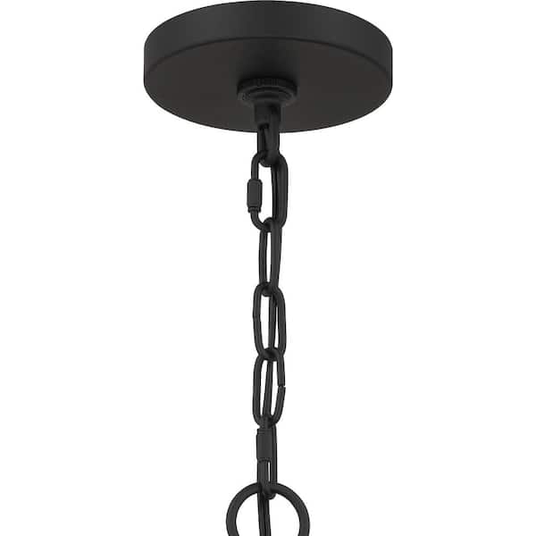 Southbourne 3-Light Matte Black Pendant with Open Steel Cage Frame
