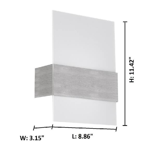 Nikita 8.86 in. W x 11.42 in. H 1-Light Matte Nickel Wall Sconce with White Glass Shade