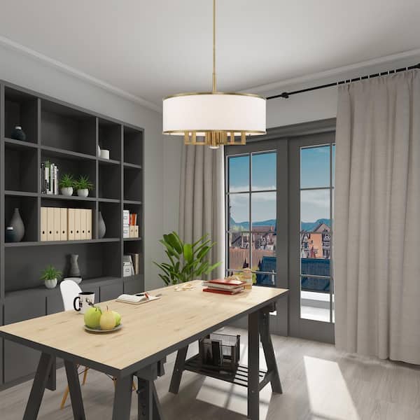 Park Ridge 7 Light Antique Brass Pendant Chandelier