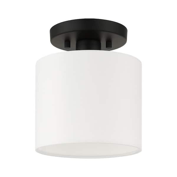 Mercury 1 Light Black Semi Flush Mount