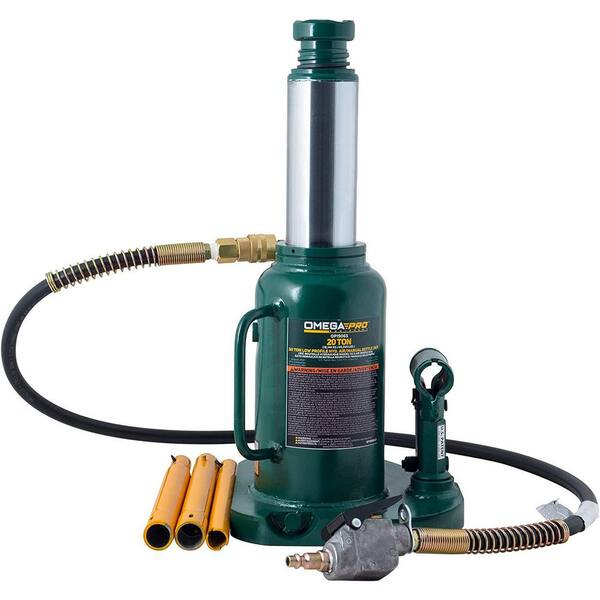 20-Ton Air Hydraulic Bottle Jack with Manual Hand Pump
