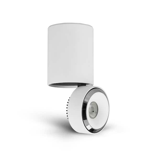 Orbit 4.25 in. 3000K 100-277V Surface Integrated LED Dimmable Downlight Adjustable ETL Certified IC Rated Beam 36 White