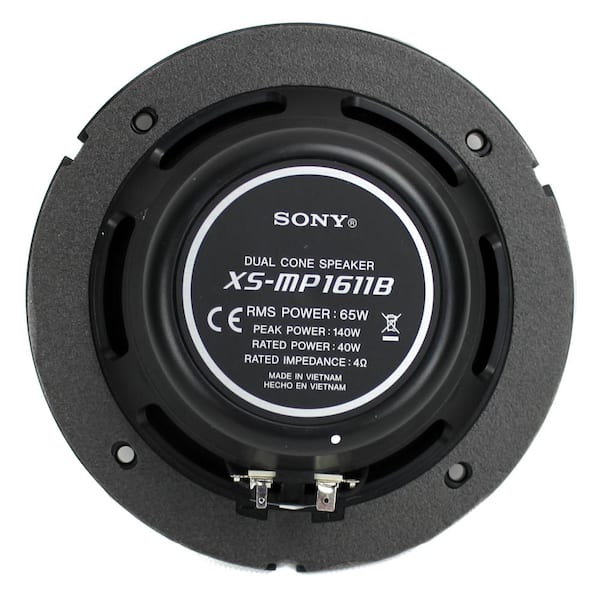 6.5 in. 280 Watt Dual Cone Marine Speakers Stereo Black