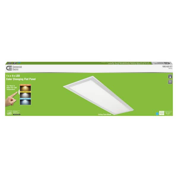 1 ft. x 4 ft. 50W Dimmable White Integrated LED Edge-Lit Deco Flat Panel Flush Mount Ceiling Light with CCT