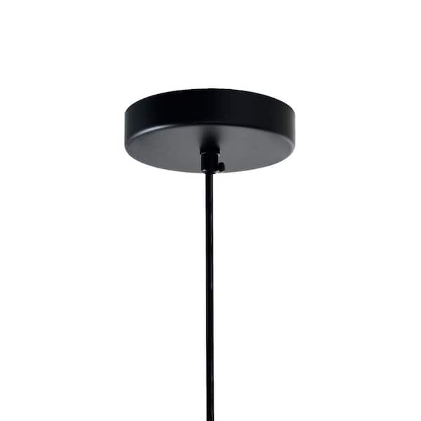 Modest 1 Light Down Mini Pendant With Black Finish