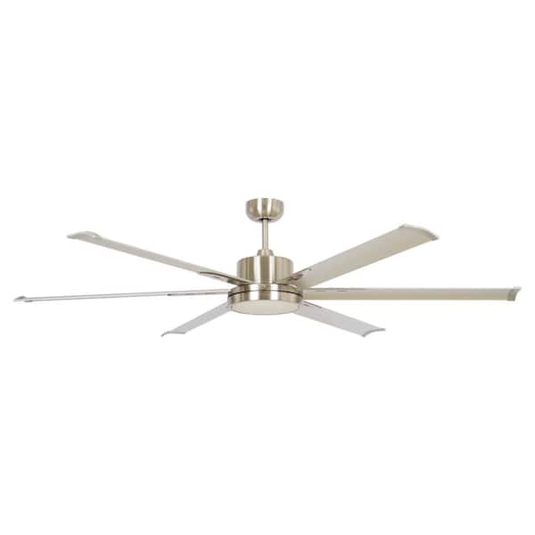 Balachandran 65 in. Integrated LED Brushed Nickel Ceiling Fan with Light and Remote Control