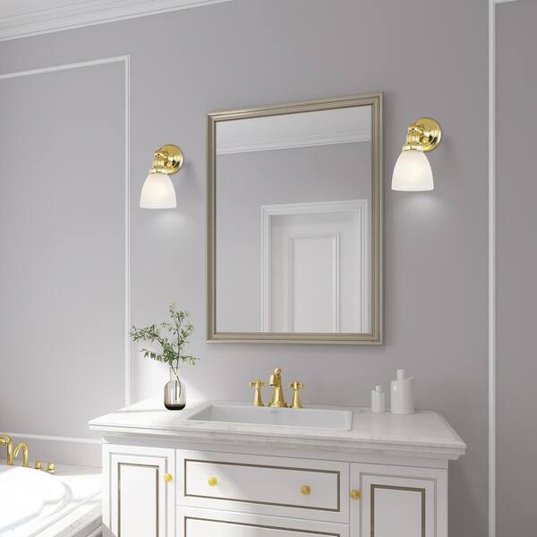 Classic 1 Light Polished Brass Bath Vanity Light