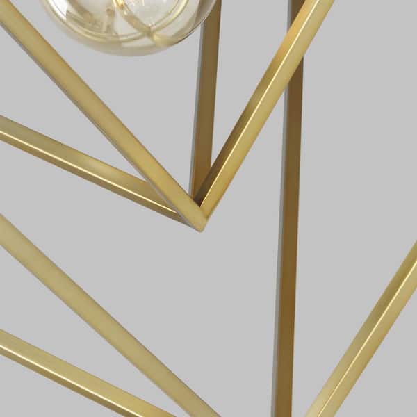 Carat Large 1-Light Burnished Brass Cage Pendant Light