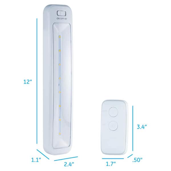 12 in. Battery Operated LED Under Cabinet Light Bar with Wireless Remote Control