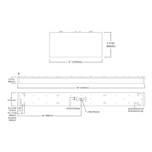 WP 4 ft. 4000-Lumens 4000K Cool White 120-Volt White Integrated LED Wraparound Light